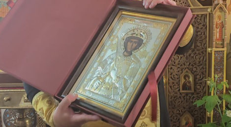 Икона Георгия Победоносца из Афонского монастыря Зограф